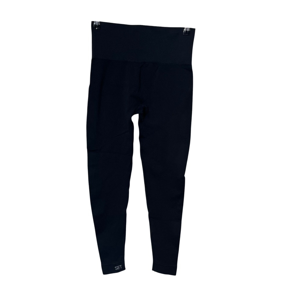 SET ACTIVE SCULPTFLEX Women's Small Black Compression Workout Leggings Yoga Gym - Picture 2 of 7